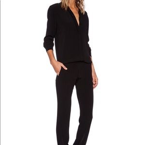 Monrow crepe long sleeve jumpsuit